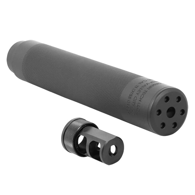 Desert Tech DTSS SRS Suppressor Package: .338 Cal Titanium & 3/4x24 SRS QD Brake DT-SSP-DTSS-338-3/4