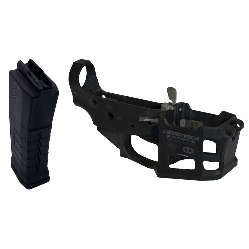Desert Tech Quattro-15 Lower Receiver Assembly w/(1) 53rd 5.56/.223 Quadmag53 QTR-LR-15-B53