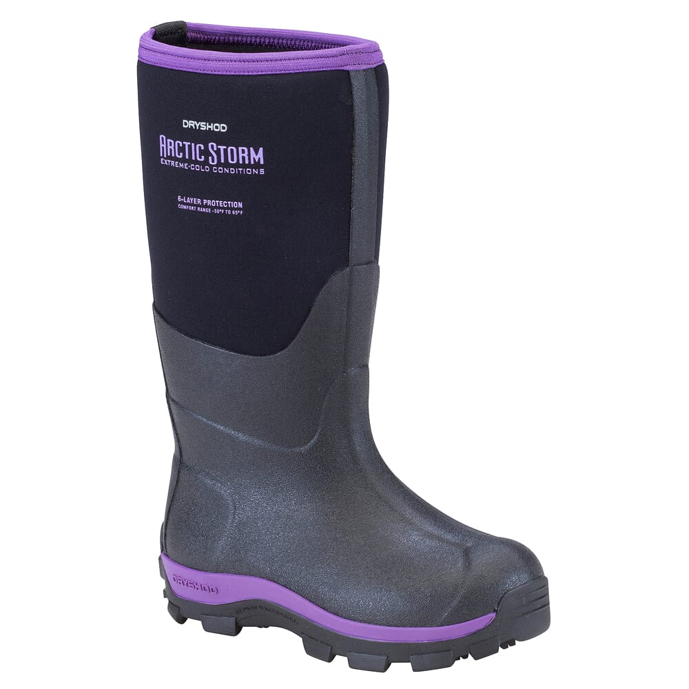 Dryshod Arctic Storm Kids Black/Purple Boots ARS-KD-PP-Y