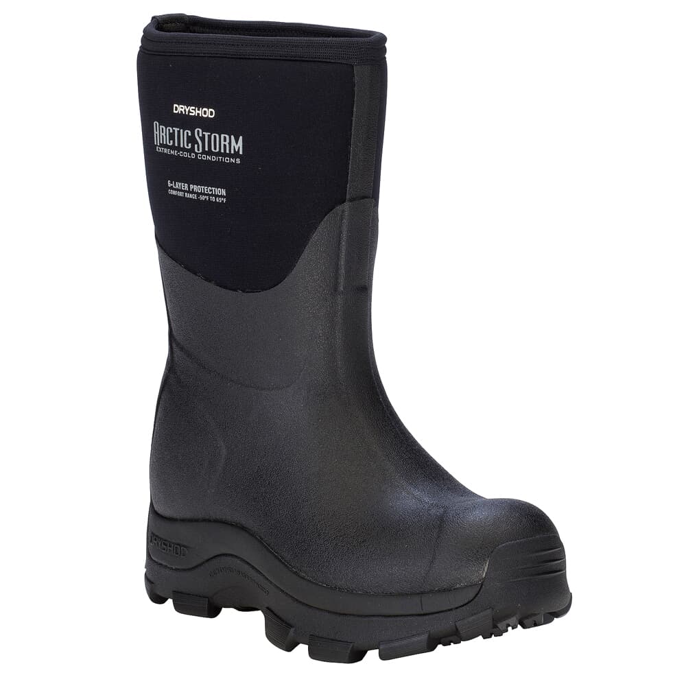 Dryshod Women's Arctic Storm Mid Black/White Size 11 Boot ARS-WM-BK-W11