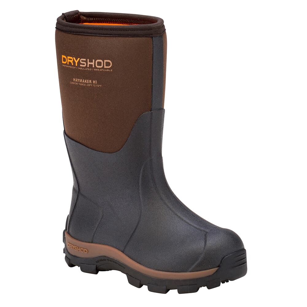 Dryshod Haymaker Kids Brown/Orange Boots HAY-KD-BR-Y