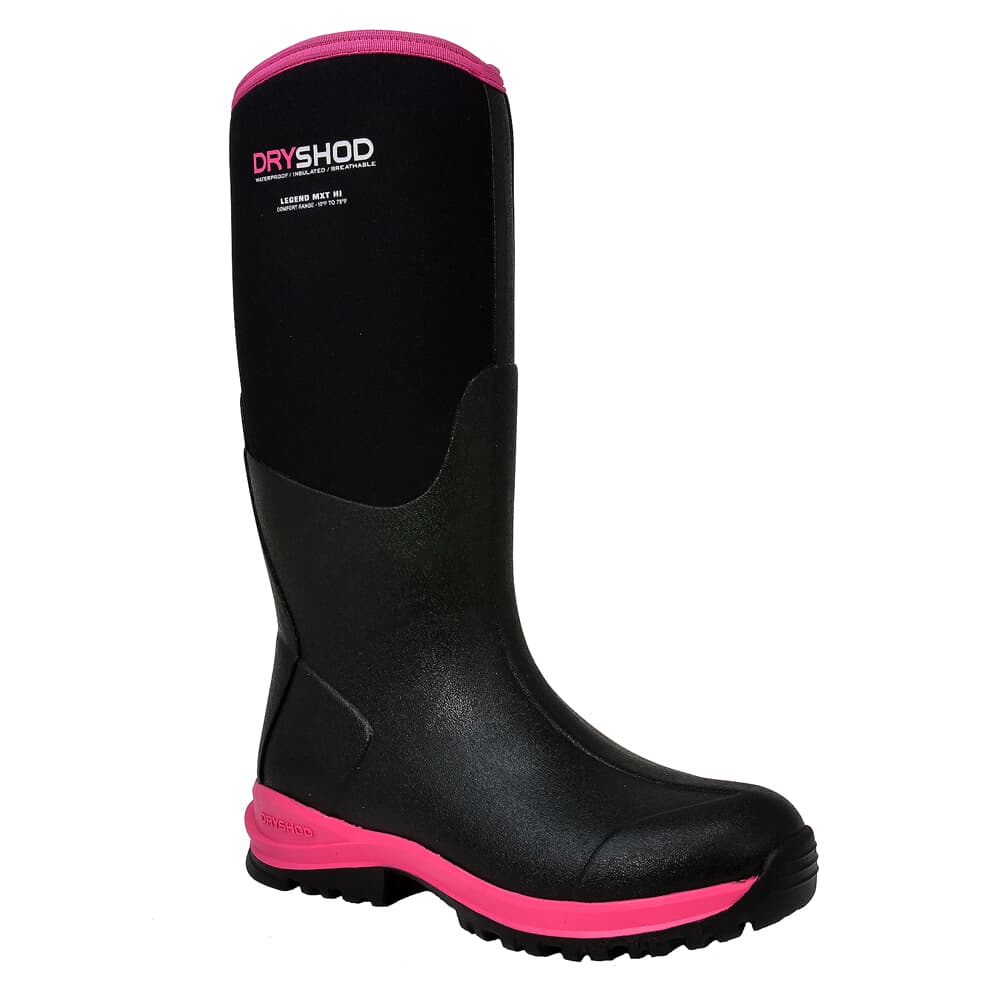 Dryshod Legend MXT Hi Black/Pink Boots LGX-WH-BKPN-W