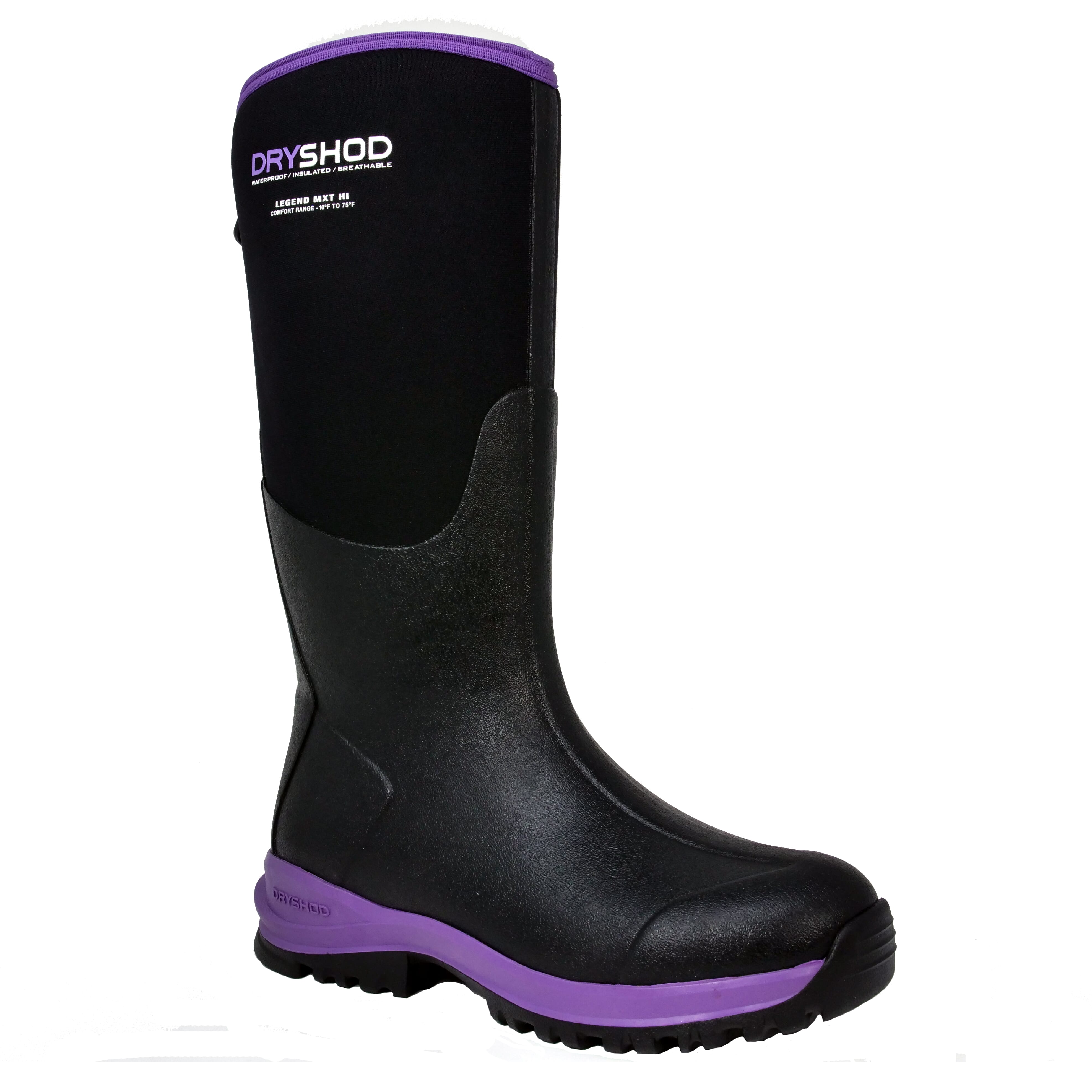 Dryshod Legend MXT Hi Black/Purple Boots LGX-WH-BKPP-W