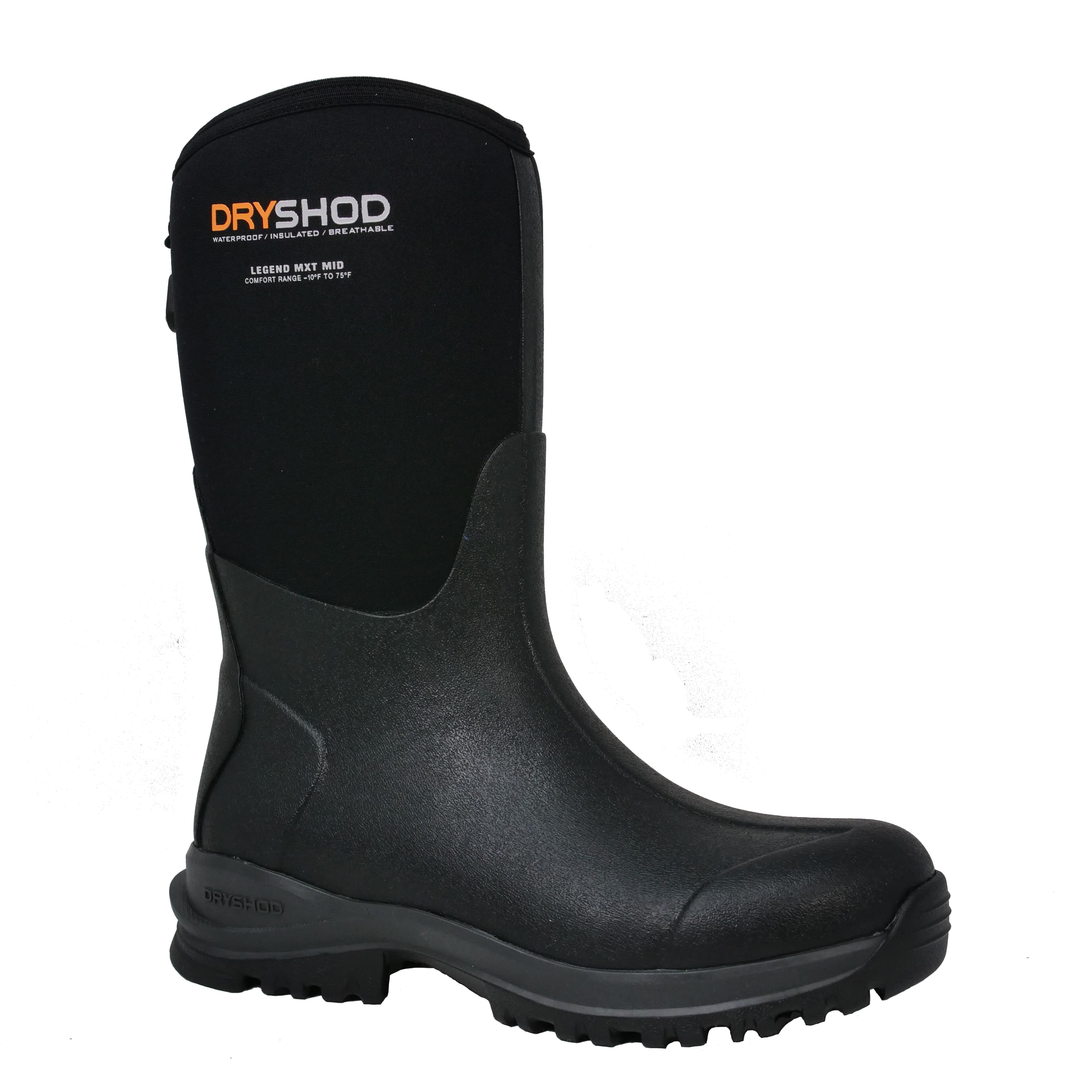 Dryshod Legend MXT Mid Black/Grey Size 11 Boots LGX-WM-BK-W11