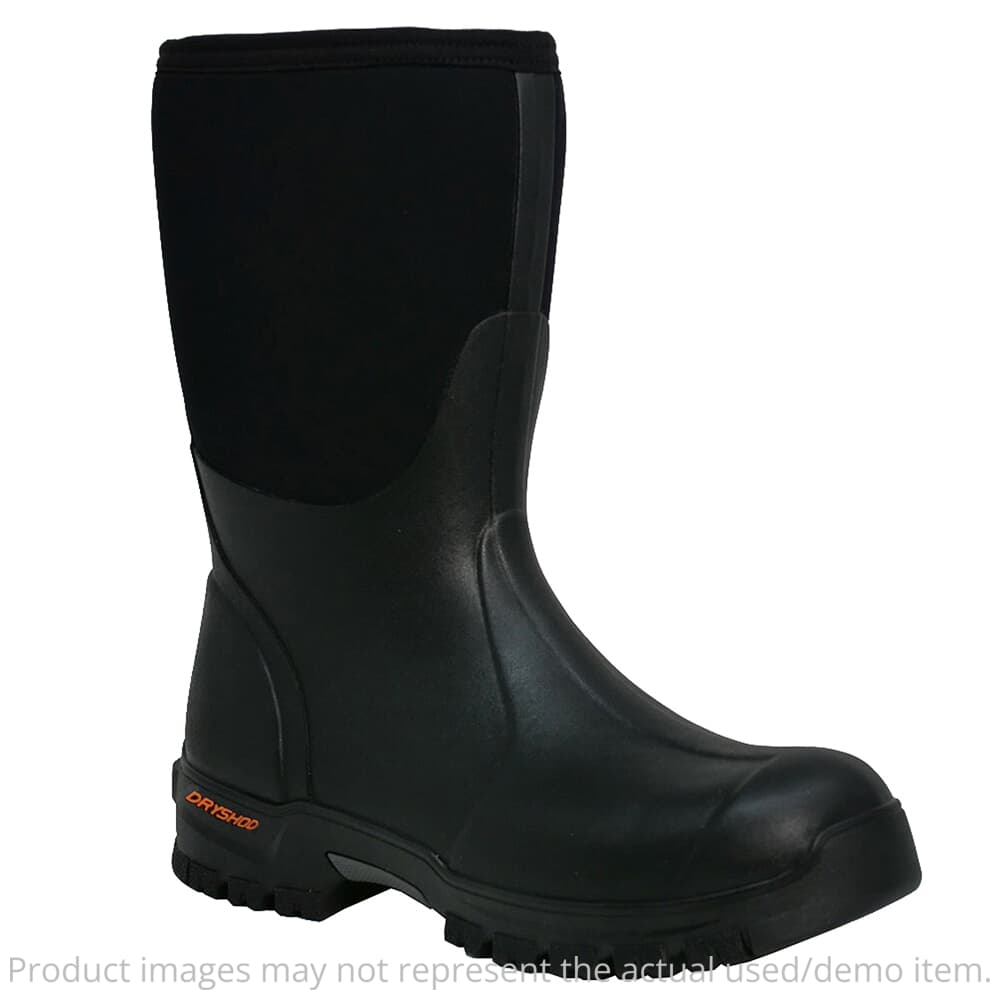 Dryshod USED Mudcat Mid Black/Orange Size 8 Boots MDC-MM-BK-M08 - Excellent Condition USED7770