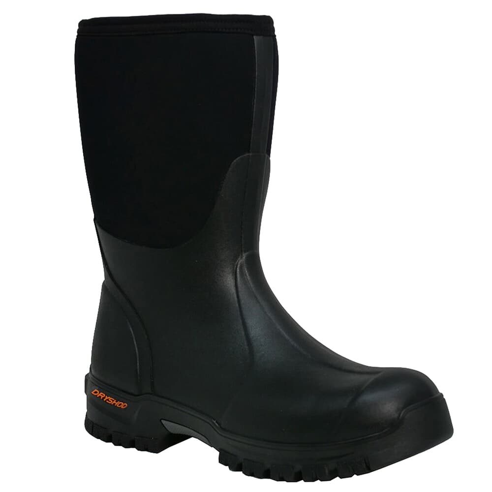 Dryshod Mudcat Mid Black/Orange Size 8 Boots MDC-MM-BK-M08