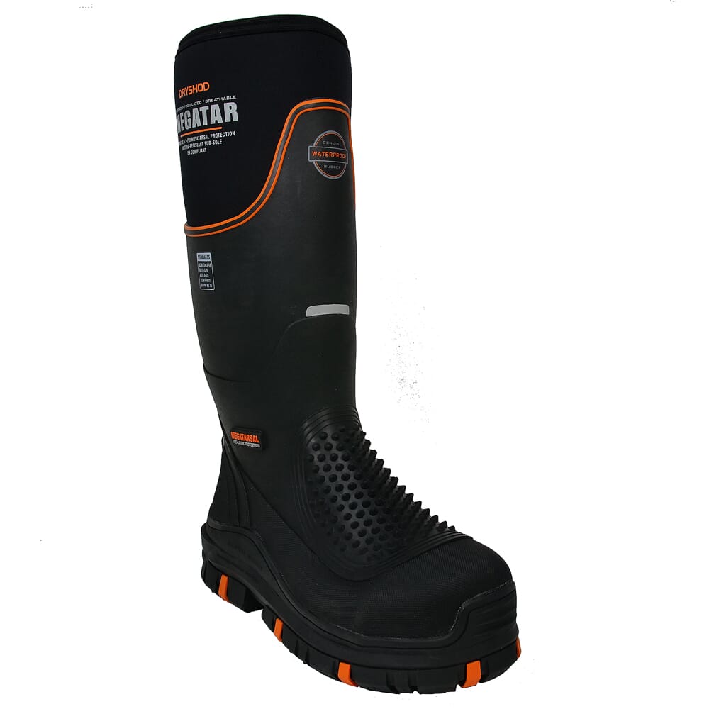 Dryshod Megatar Black/Orange Boots MEG-MH-BK-M