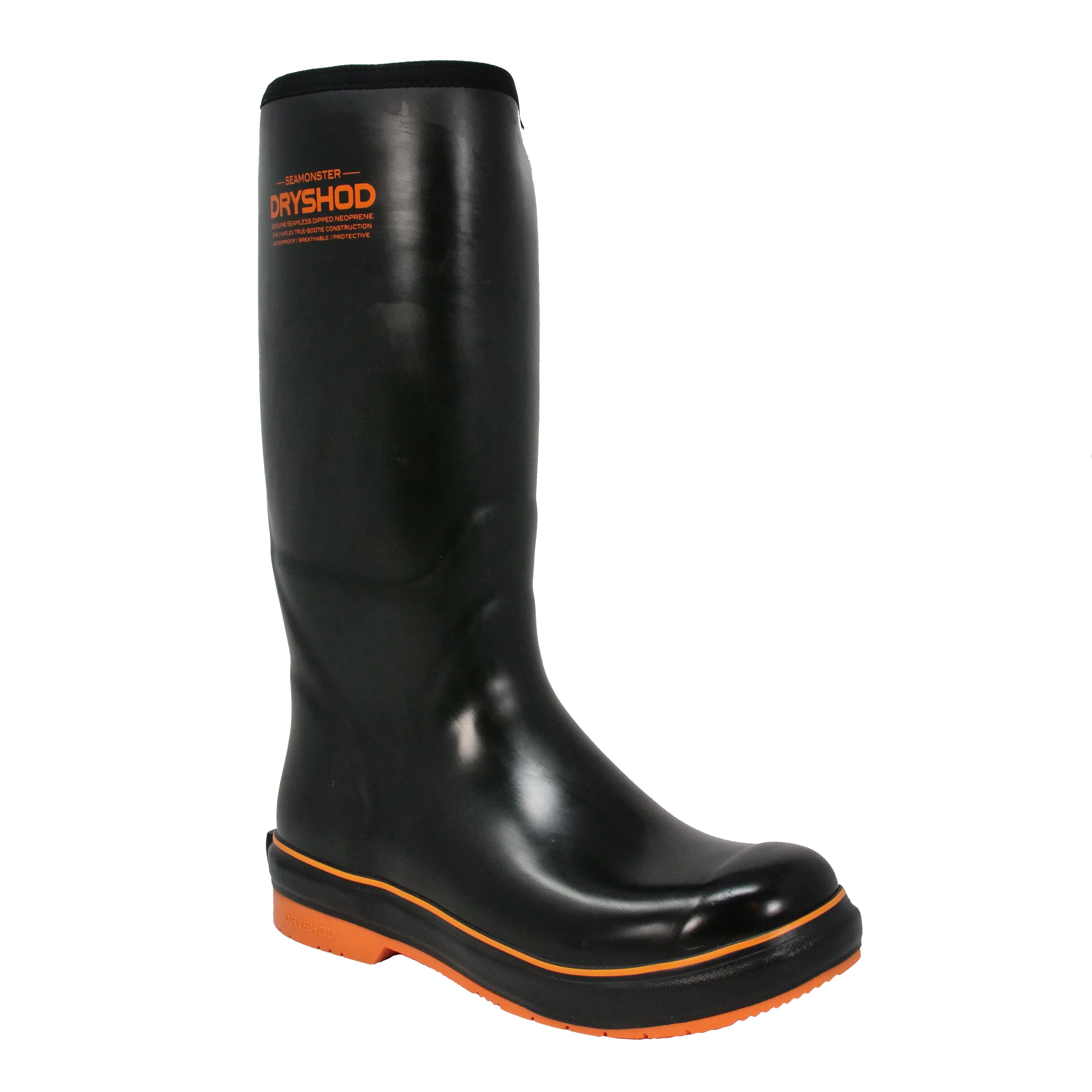 Dryshod SEAMONSTER Black/Orange Boots SEA-MH-BK-M