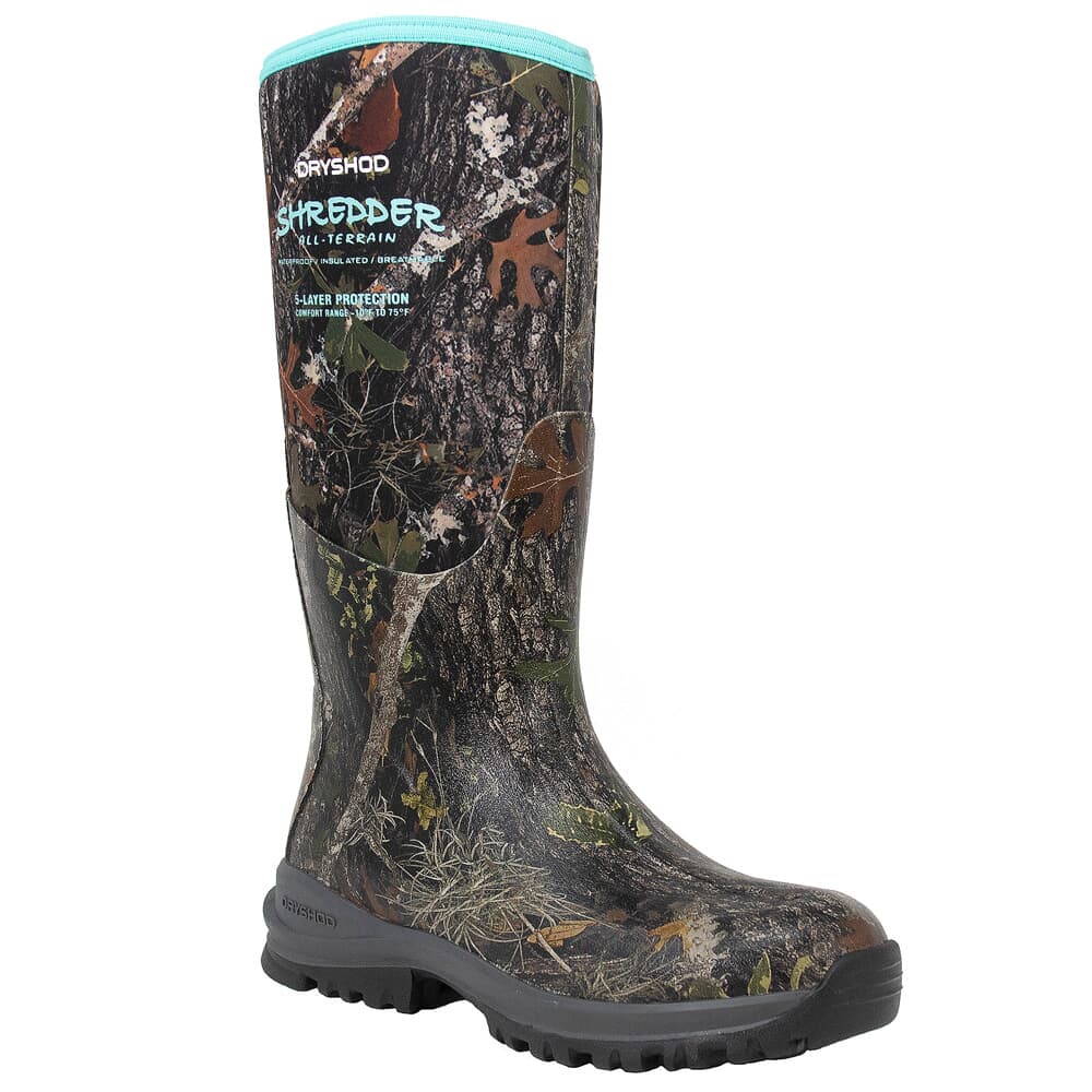 Dryshod Women's Shredder MXT Camo/Turquois Boot SHX-WH-CM-W