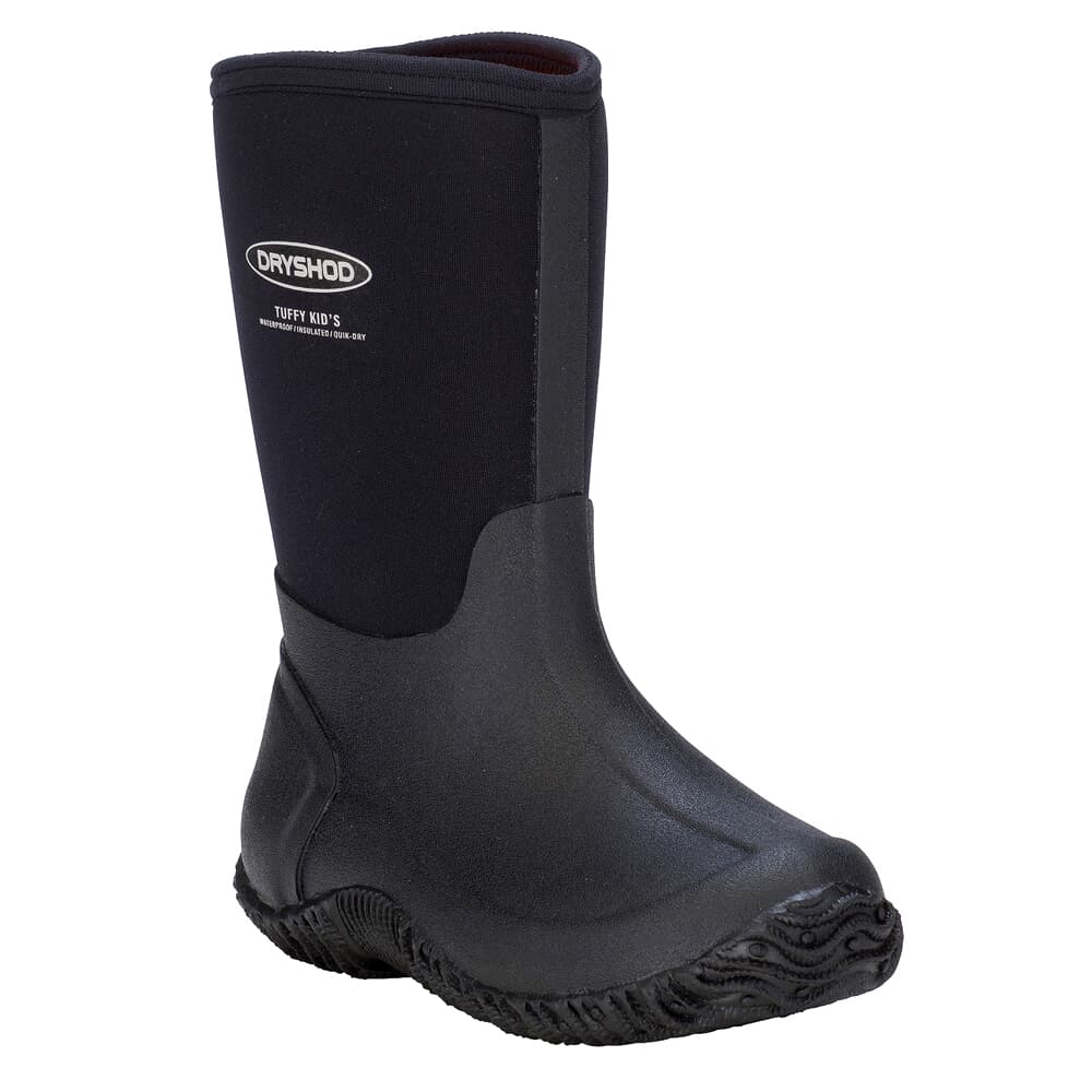 Dryshod Boys Tuffy Mid/Hi Black/Grey Boots TUF-KD-BK-Y
