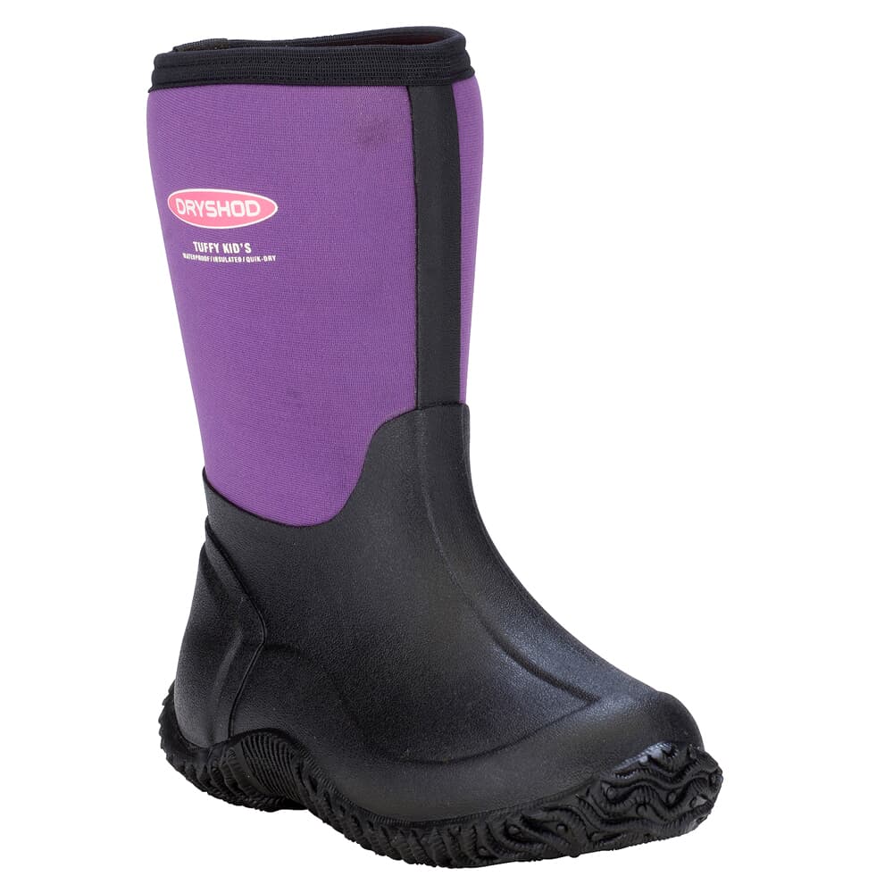 Dryshod Girls Tuffy Mid/Hi Black/Purple Boots TUF-KD-PP-Y