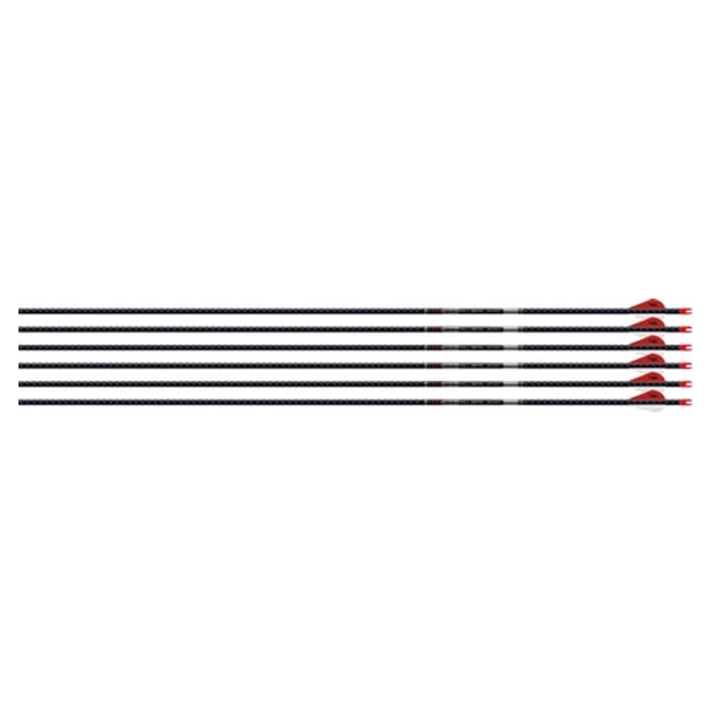 Easton 5mm FMJ 340 Arrow w/2'' Blazer Vanes & 25gr Aluminum Half-Outs 6pk 701237
