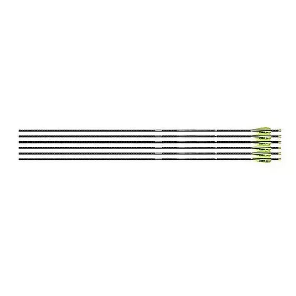 Easton 4mm FMJ Match Grade 400 Arrow w/3'' Hybrid 26 Vanes & 55gr Half-Outs 6pk 801393