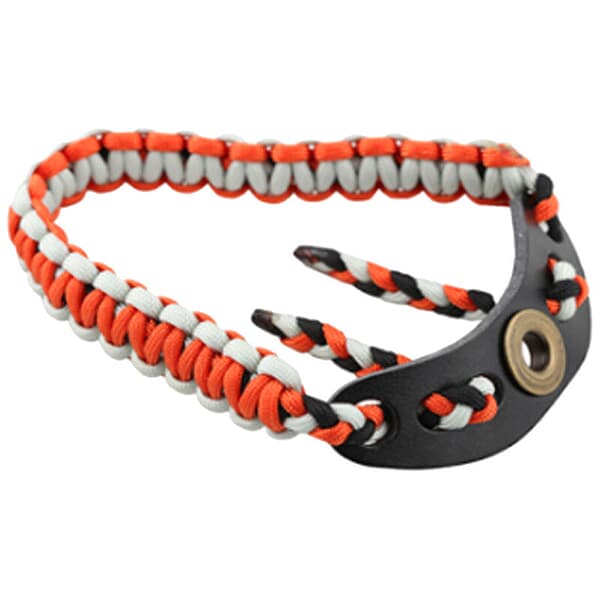 Easton Deluxe Diamond Gray/Orange Paracord Wide Braid Wrist Sling 722923