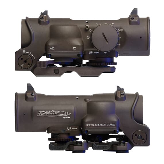 Elcan USED SpecterDR FDE Optical Sight DFOV14-T1 1x/4x 5.56 NATO FDE CX5395 Reticle DFOV14-T1 Excellent Condition UA5136