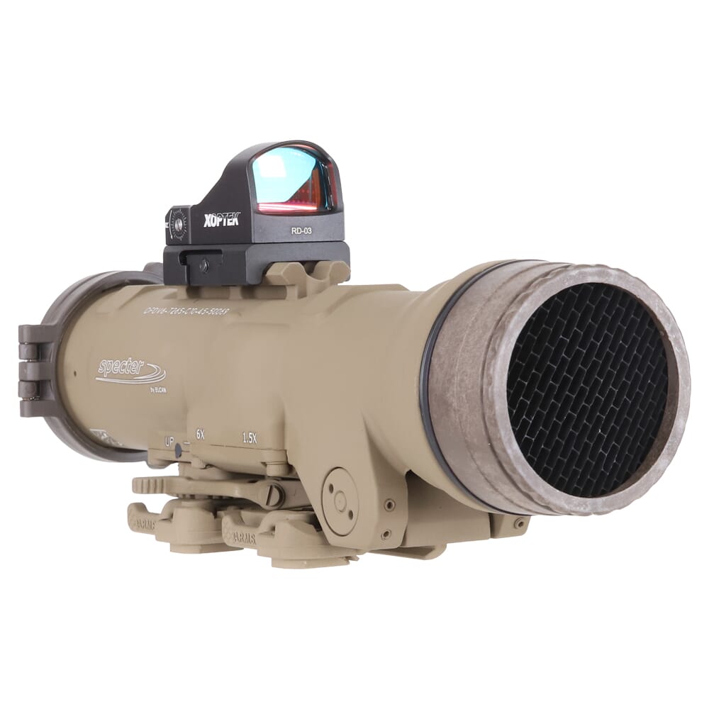 Elcan SpecterDR 1.5x/6x 5.56mm FDE Riflescope w/Flip Covers, ARD ...