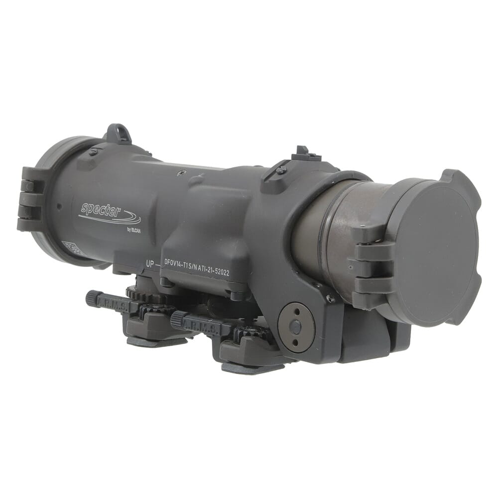 Elcan SpecterDR 1-4x 7.62mm FDE Riflescope w/Flip Covers, ARD & A.R.M.S. Levers DFOV14-F2