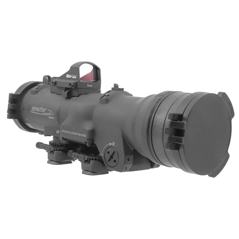 Elcan SpecterDR 1.5-6x 7.62mm Riflescope w/Flip Covers, ARD & 4MOA XOPTEK DFOV156-C2-X4