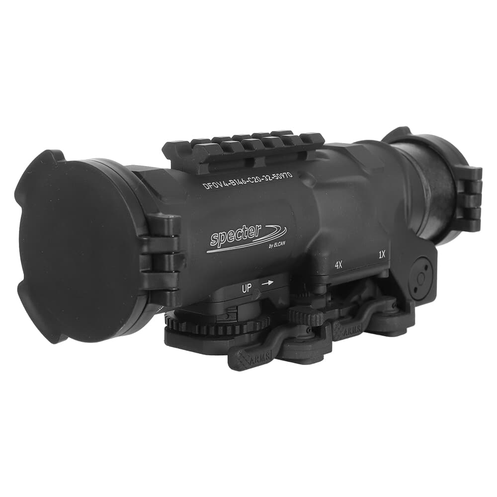 Elcan SpecterDR 1x/4x 7.62 BDC Black Scope w/Flip Covers, ARD &amp; A.R.M.S. Levers DFOV4-B146-C20