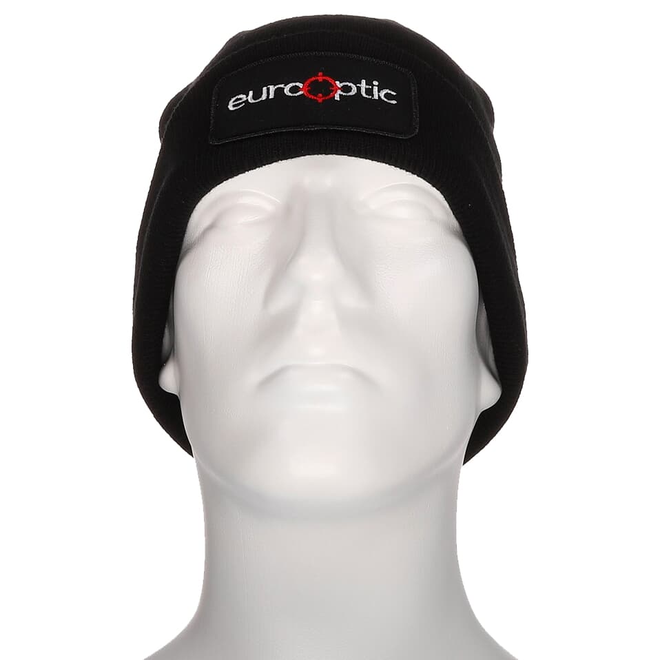 EuroOptic Black Logo Fleece Lined Logo Beanie 190207-4