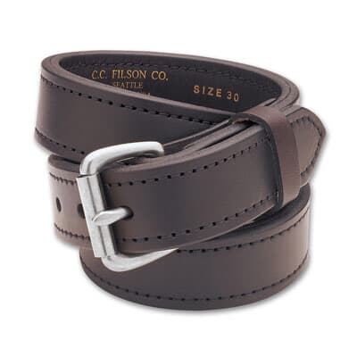 Filson 30 Brown/Stainless 1.25" Double Belt 63205198206