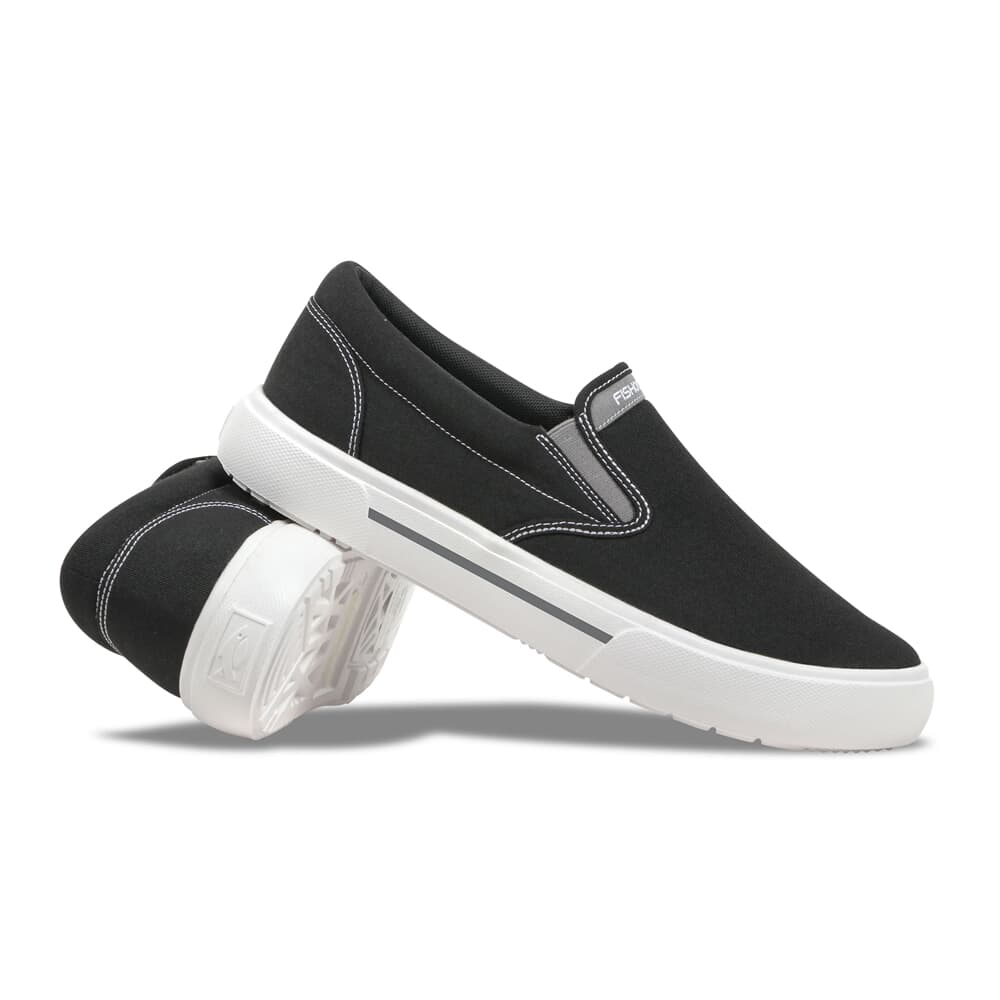 Fishooz Sunbrella Slip-On Black/White Shoes SBR-MSO-BLK-M
