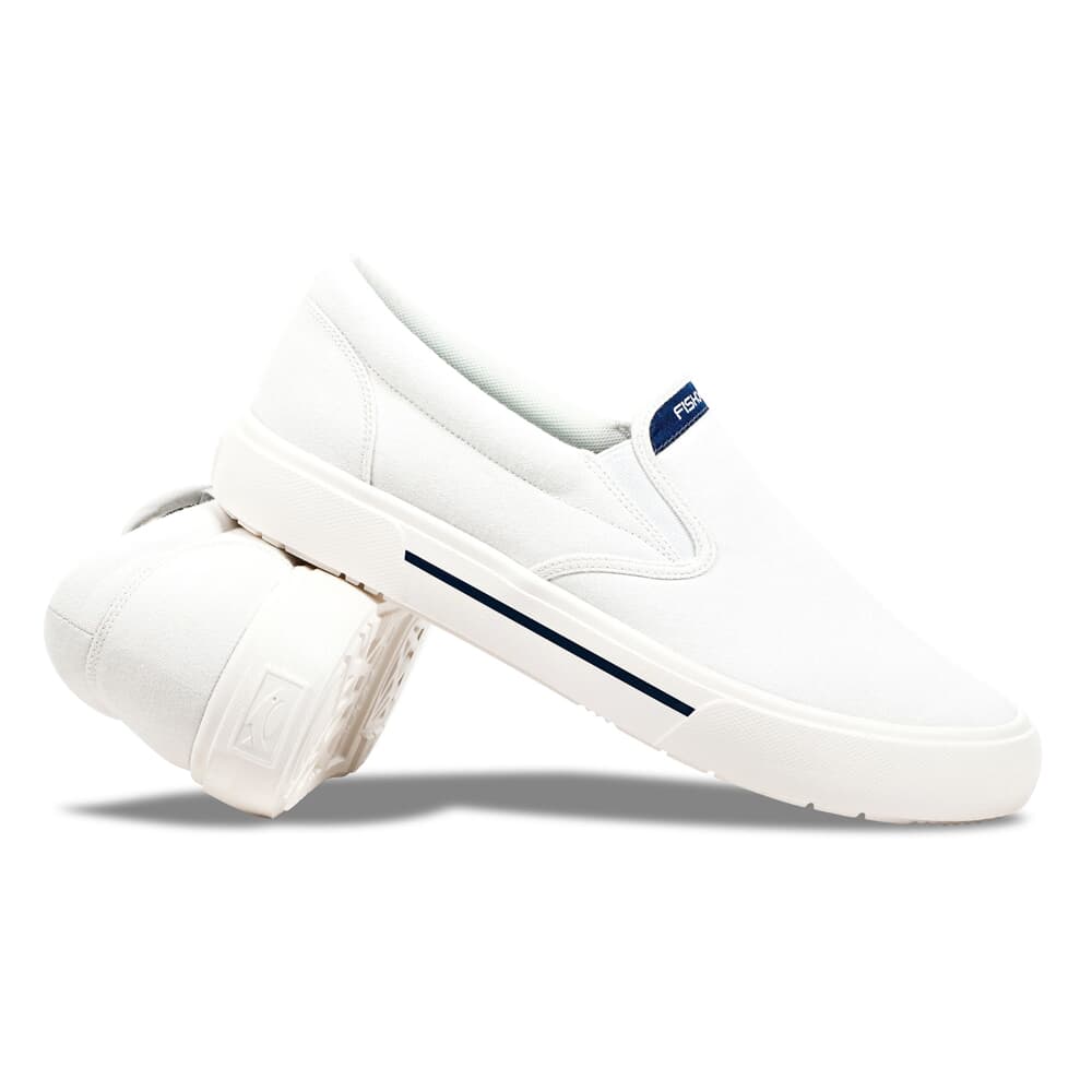 Fishooz Sunbrella Slip-On White/White Shoes SBR-MSO-WHT-M