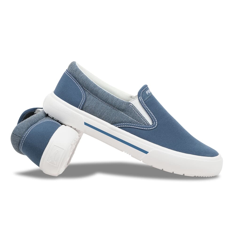 Fishooz Women's Sunbrella Slip-On Denim/White Shoes SBR-WSO-DNM-W