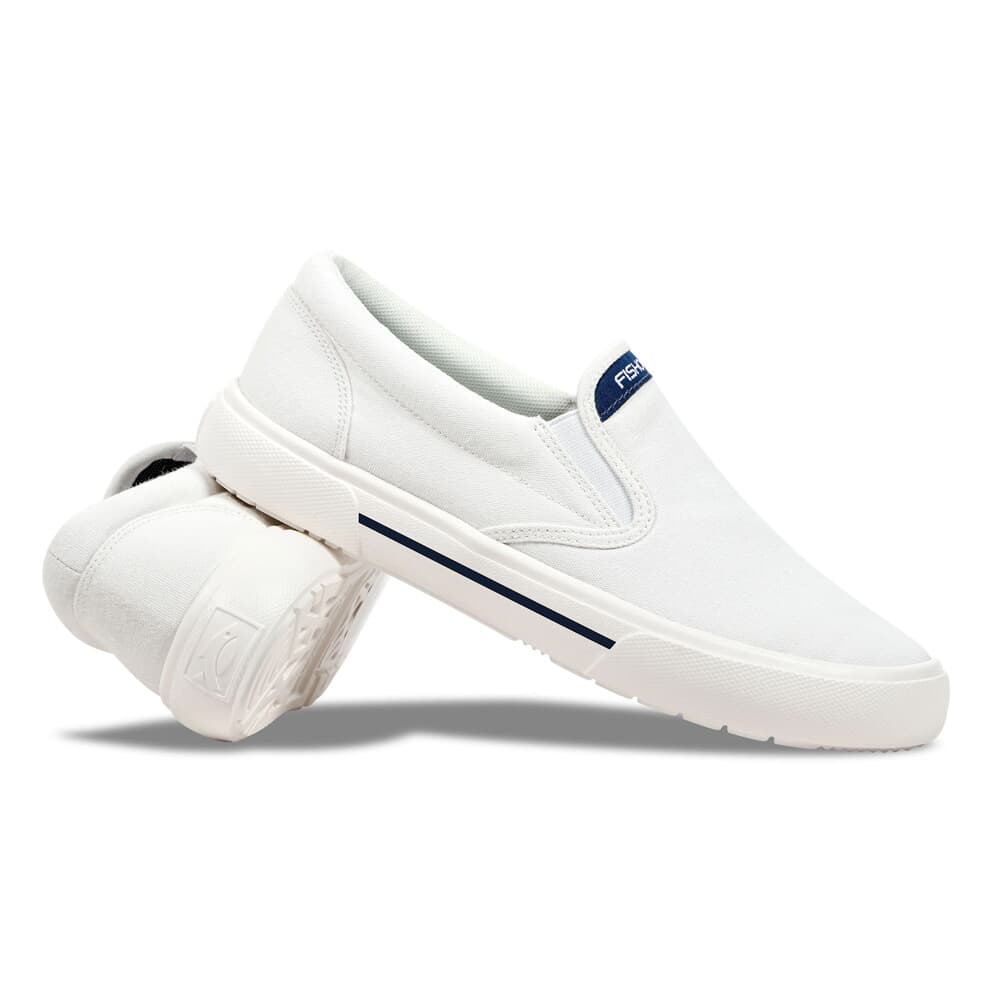Fishooz Women's Sunbrella Slip-On White/White Shoes SBR-WSO-WHT-W