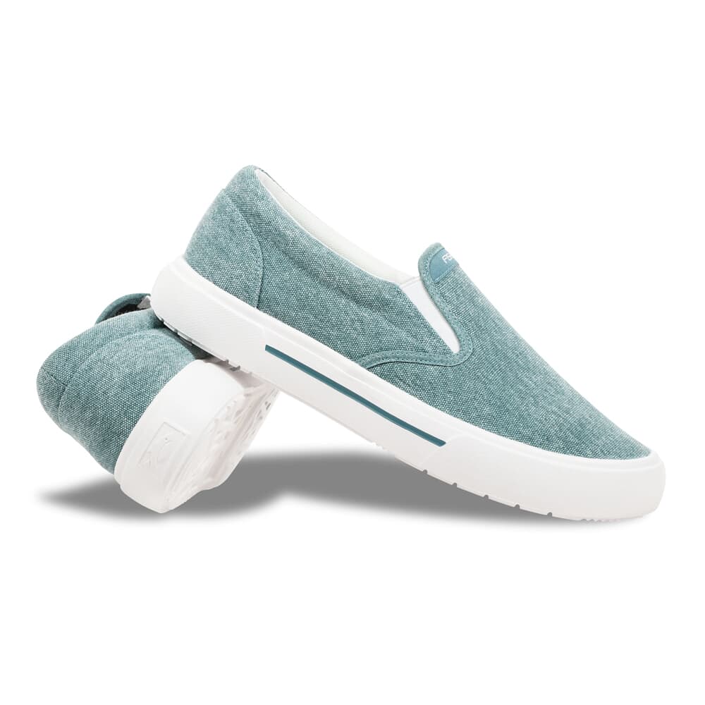 Fishooz Sunwashed Slip-On Teal/White Shoes SUN-MSO-TEL-M