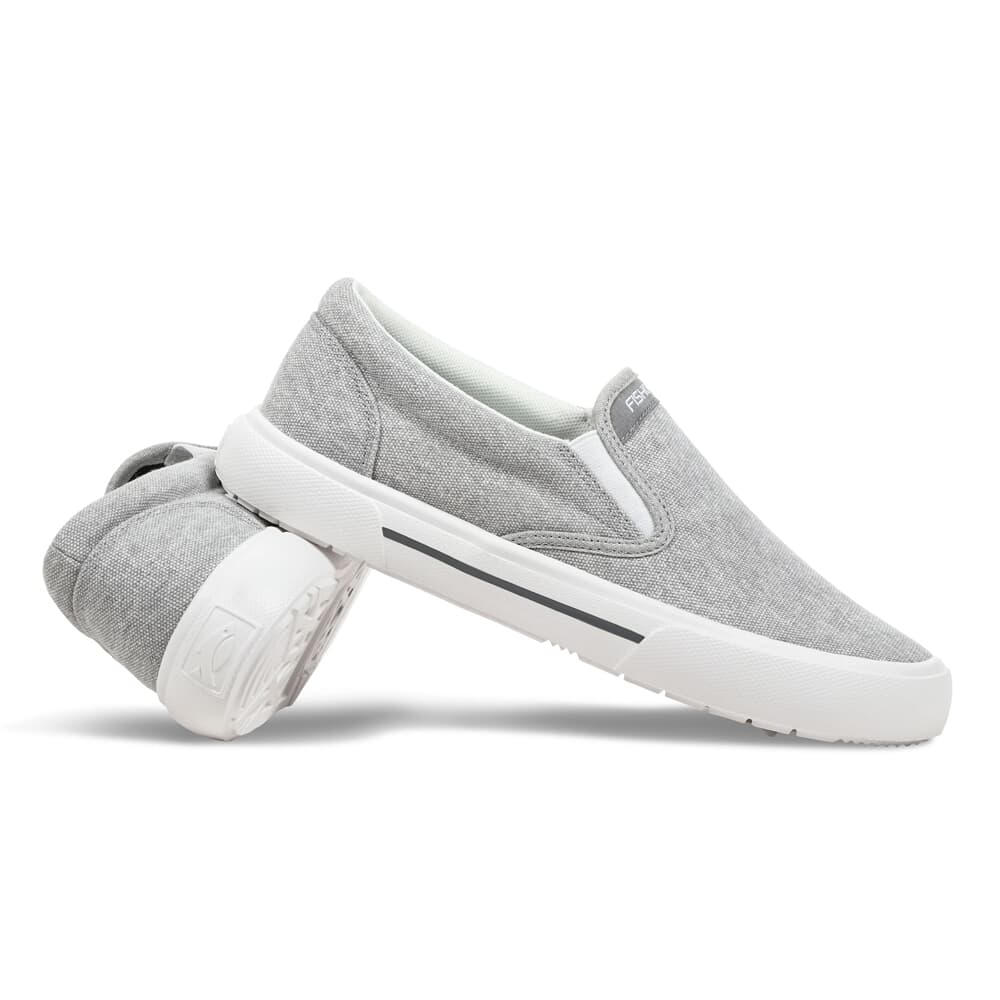 Fishooz Women's Sunwashed Slip-On Grey/White Shoes SUN-WSO-GRY-W