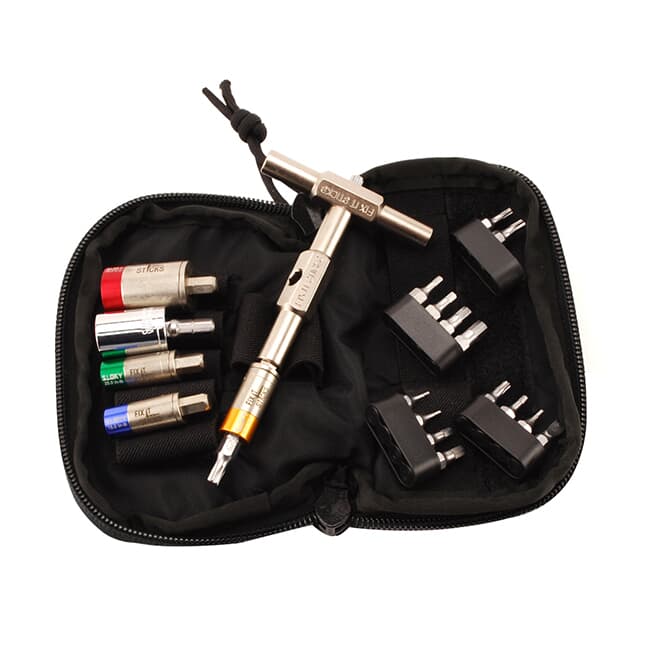 1 Set of Fix It Sticks, 65, 45, 25, and 15 Inch lbs Torque Limiters, 16 Bits, 1/2" Socket & 1/4" Bit Adapter, Deluxe Case FISTLS11