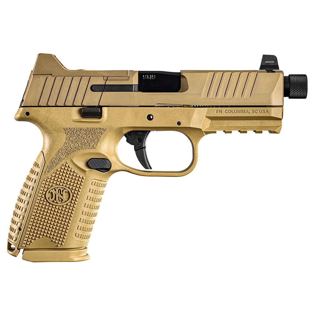 FN America 509 Midsize Tactical 9mm 4.5" Bbl MRD FDE Pistol w/(1) 15rd & (1) 24rd Mags 66-100745