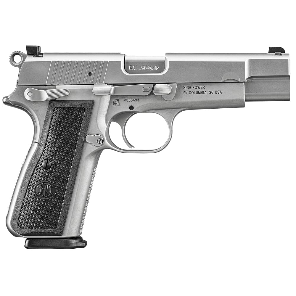 FN America High Power 9mm 4.7" Bbl Stainless Steel DS Pistol w/(2) 17rd Mags 66-101068