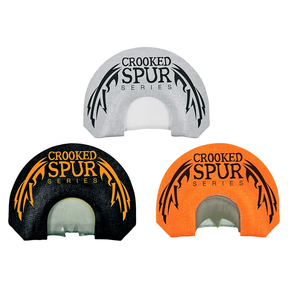FOXPRO Crooked Spur Series Diaphragm Turkey Call Combo Pack w/Black V-Cut, Orange Batwing &amp; Gray Double Calls CSMCOMBO