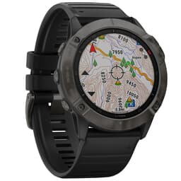 Garmin fenix 6X Sapphire Carbon Gray DLC w/Black Band Smartwatch 010-02157-10