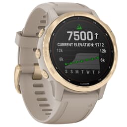 Garmin fenix 6S Pro Solar Light Gold w/ Light Sand Band Smartwatch 010-02409-10