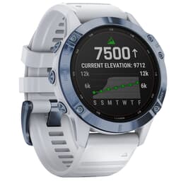 Garmin fenix 6 Pro Solar Mineral Blue w/Whitestone Band Smartwatch 010-02410-18