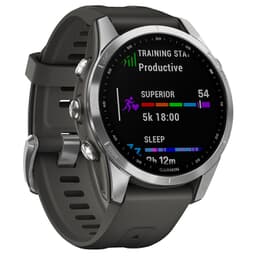 Garmin fenix 7S Stainless Steel w/Graphite Band Smartwatch 010-02539-00
