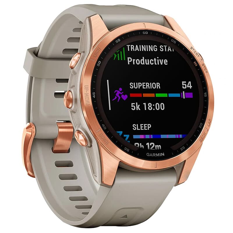 Garmin fenix 7S Solar Rose Gold w/Light Sand Band Smartwatch 010-02539-10