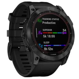 Garmin fenix 7 Sapphire Solar Black DLC Titanium w/Black Band Smartwatch 010-02540-34