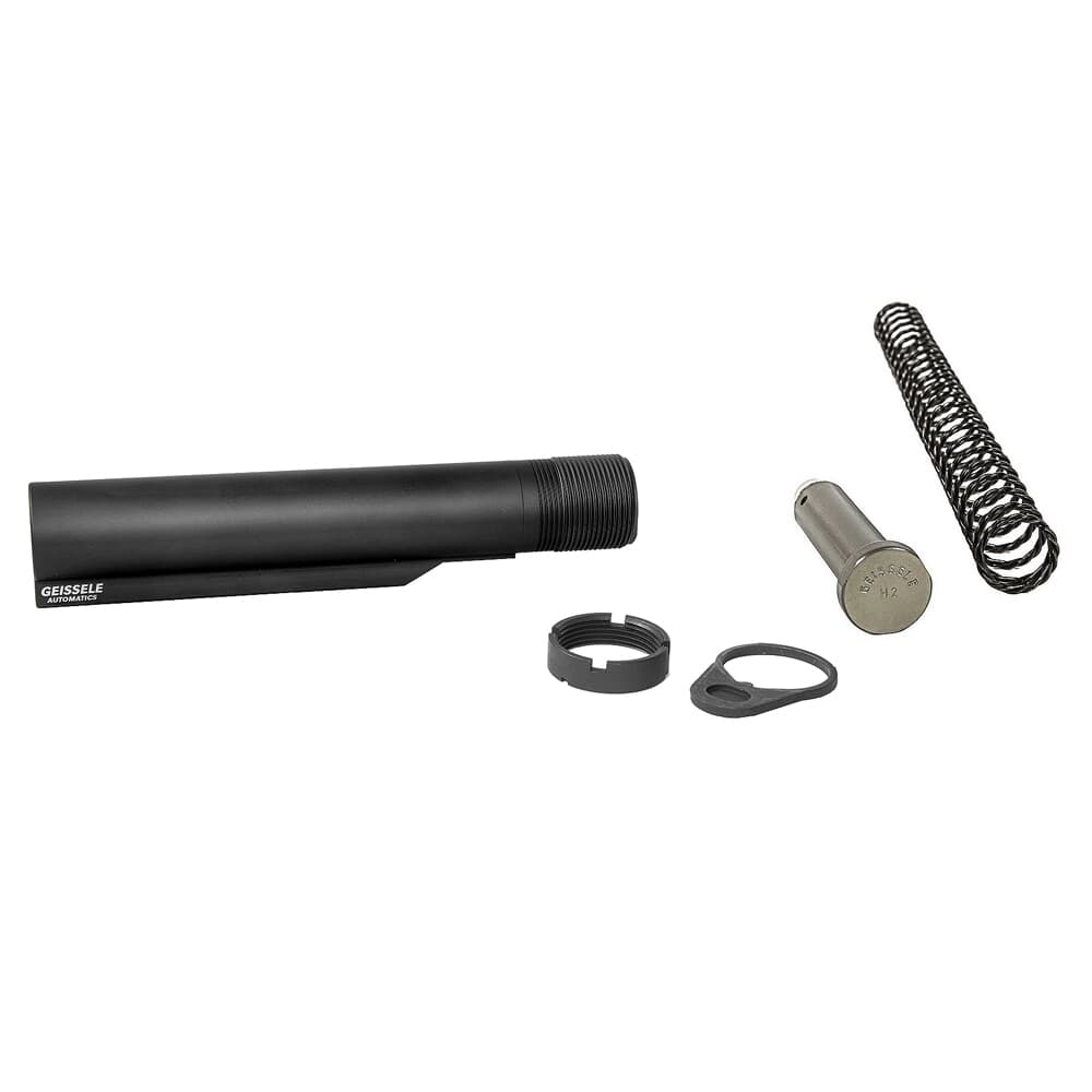 Geissele Premium MIL-SPEC AR-15/M4 Black Buffer Tube Assembly w/Super 42 Combo H2 08-163B-H2