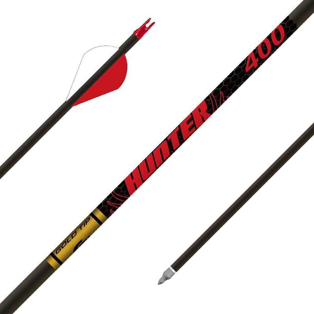 Gold Tip Hunter 400 Arrow w/4" Duravanes 6pk HUN400A46