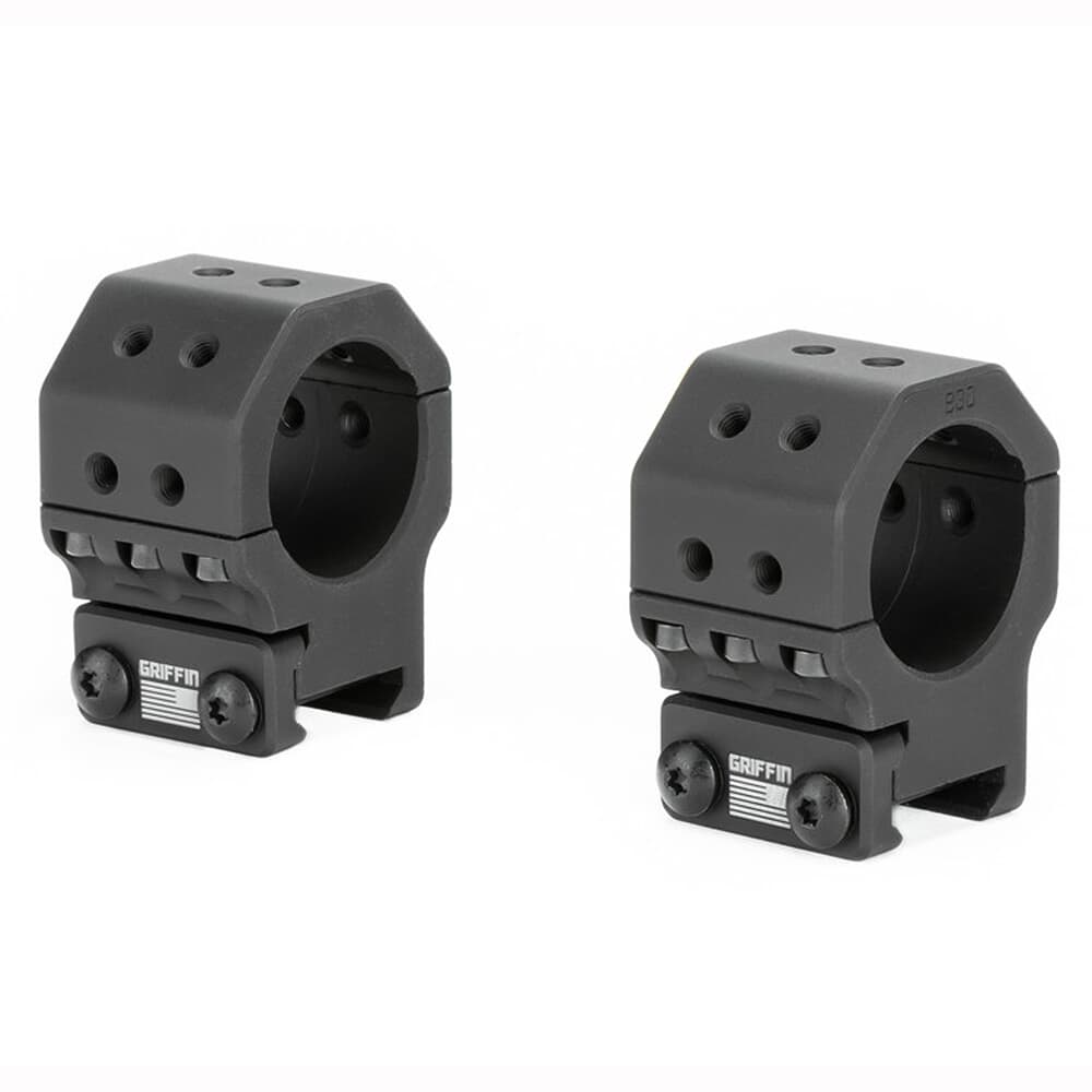 Griffin Armament 30mm SPRM Rings 1.265&quot; Height 0MOA Mount SMR1.265H30MM