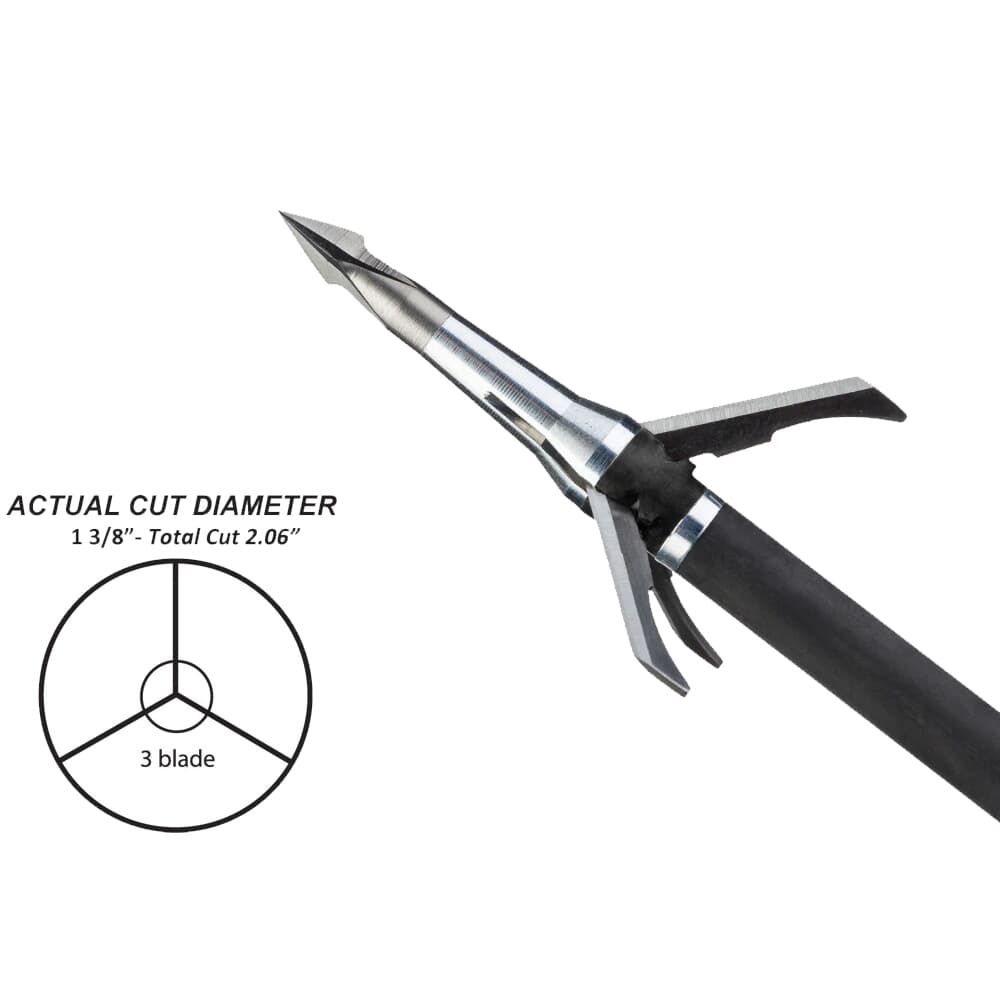 Grim Reaper Pro Series 100gr 1-3/8&quot; 3-Blade Mechanical Broadheads 4pk 1603