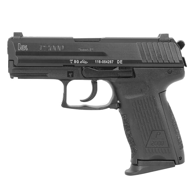 HK P2000 Pistols, 9mm - supplied with three additional back straps. (V3) DA/SA, rear decocking button, three 10rd magazines and night sights. MPN 709203LEL-A5
