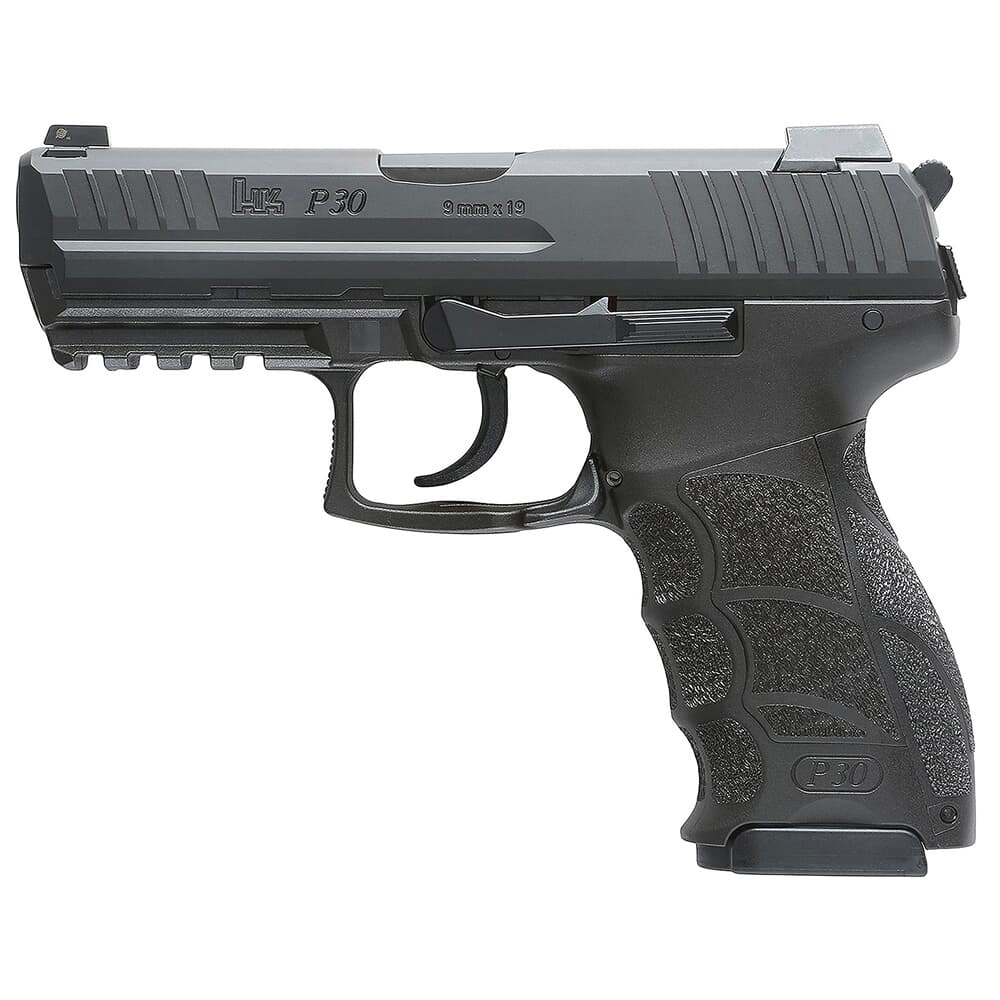 HK P30 V3 9mm 3.85" Bbl Pistol w/Decocker, (1) 17rd & (1) 20rd Mags 81001086