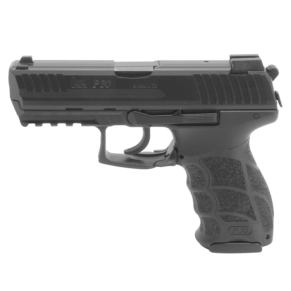 HK P30 (V3) 9mm DA/SA Pistol w/ Rear Decocking Button (3) 10rd Mags and Night Sights 81000110