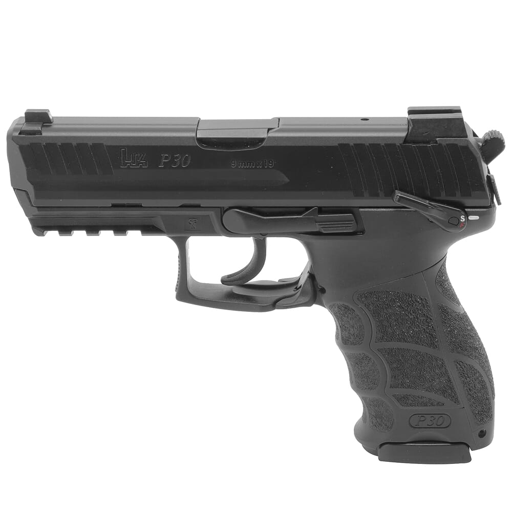 HK P30S (V3) 9mm DA/SA Pistol w/ Ambi. Safety/Rear Decocking Button (3) 17rd Mags and Night Sights 81000112