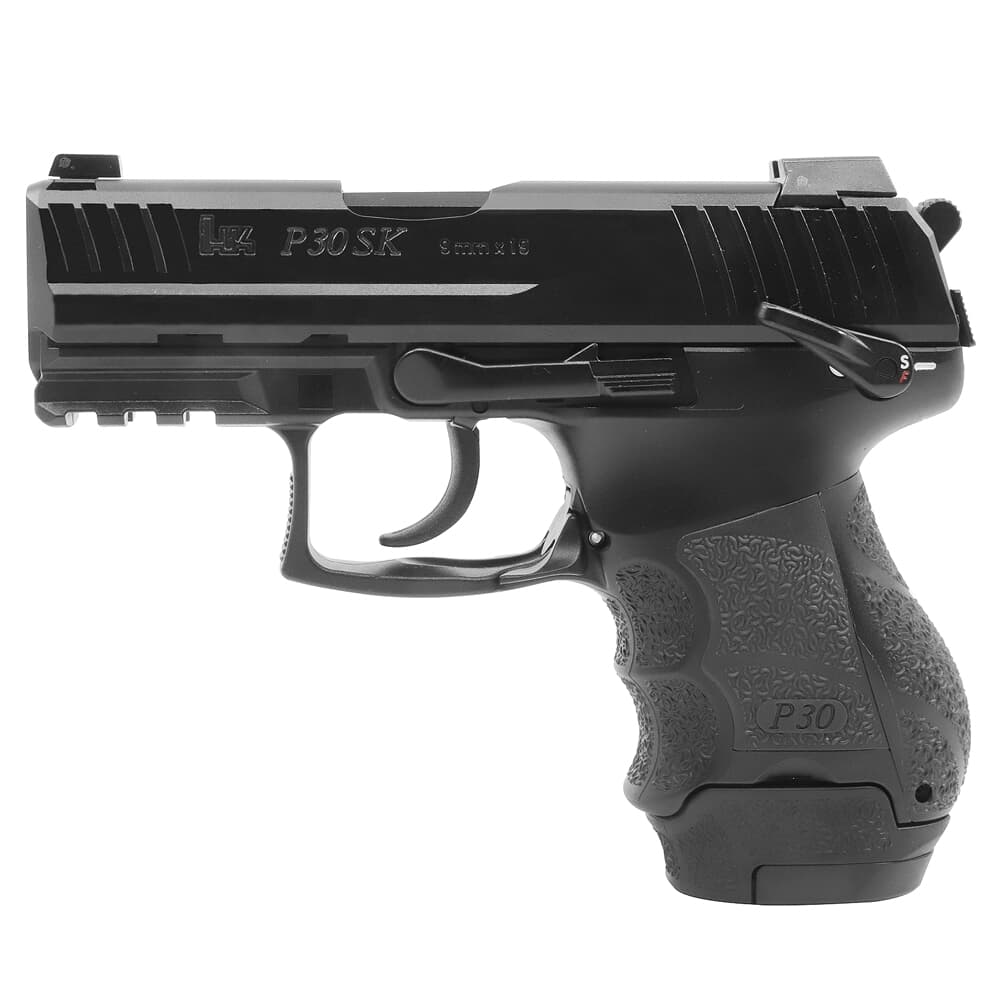HK P30SKS Subcompact (V3) 9mm DA/SA Pistol w/ Ambi. Safety/Rear Decocking Button (1) 13rd and (2) 10rd Mag and Night Sights 81000546